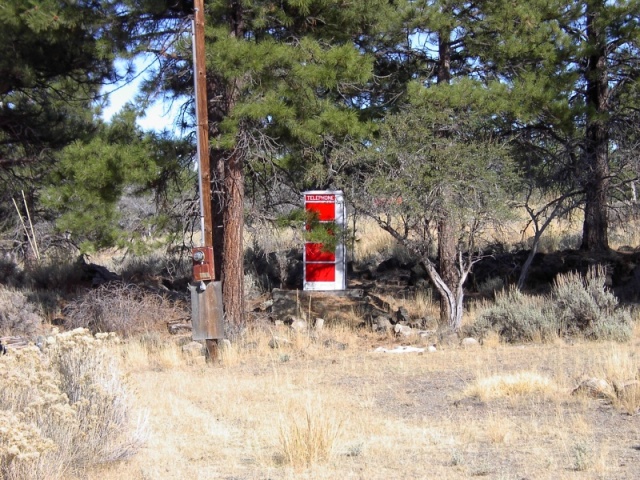 AT&T Phone Booth converted to outdoor toilet
