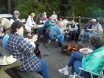 C-Brats gather around Joe, the story teller, (R-Matey 19) center, at the 08 Sequim Bay CBGT. What a great group.