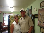 Toni & Russ in the quilt shop in Port Townsend