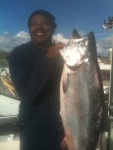 Biggest Salmon on my boat in 2011
30+ pounds 125 deep 18 miles out VK2 Flasher