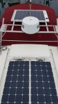 Just added another 170 watt lightweight Sunpower solar panel that is easily removable so when we are anchored out in Baja we will have almost 400 watts (almost 30 amps midday) of power to run the watermaker, fridge and freezer. We have 2 gp. 31 house batterys. So different than when we started cruising over 40 years ago!