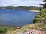 Top of hil on Croker ISland over looking waters