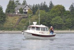 Off the Port Townsend bluff, photographing the 2010 Rowing races, where we had a C-dory contingent (8) working as safety boats for 2 days of races.