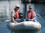 Russ and Toni (Traveler CD-25) at 09 Friday Harbor CBGT, cruising the docks. Later upgraded to a Ranger Tug 27.