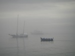 The Past, and the present, into the Future.  06 Canoe Journey, off Port Angles, Hollywood beach. preparing to go to Victoria.