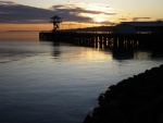 Sun rise over the PA public dock.