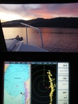 Sequim Bay sunrise, and the MFD light level balanced too.