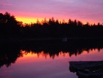 Sunrise at Mystery Bay dock.