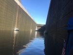 Inside the lock after the drop