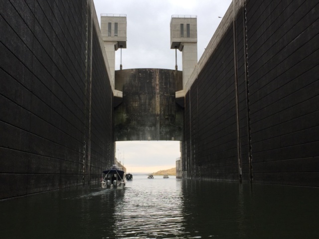 Exiting the Ice Harbor Lock