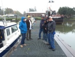 Meeting and chatting with Tyboo on the dock at  Cathlamet