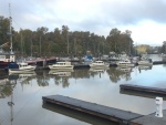 Better shot of our boats tied up at the \