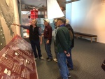 Jerry showing the group around in the  museum