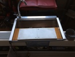 Over rail fish cleaning tray