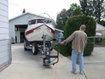 Using powermover to manuever down driveway