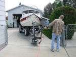 Lining up into garage