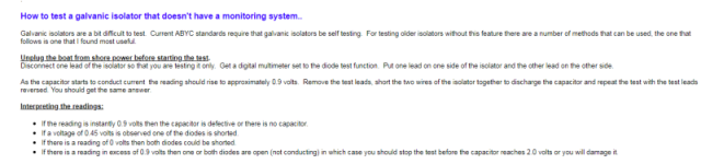 test galvanic isolator