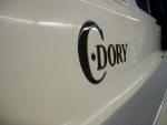 New C Dory raised lettering 
(too nice to refer to as decals) 