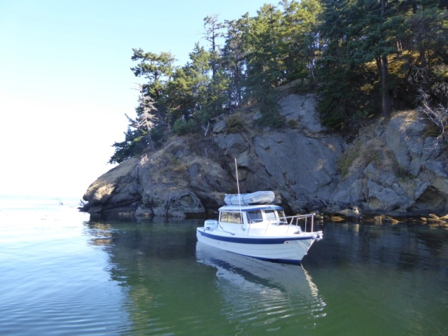 Inching closer to the Matia Island dock