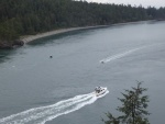 Photo taken by MikeR from the Deception Pass Bridge. I'm making my way toward the bridge.