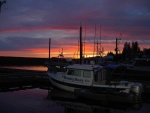 Sunset at the Portage Harbor docks near Kake