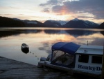 sunset, forest service dock, salt water bay, port fredrick