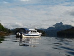 Sister Lake anchorage where the bear came to visit us