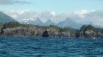 rugged coast off the Chichago-Yakobi wilderness looking in from the Gulf of Alaska