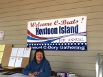 Our hostess Joyce manning the sign in table.
