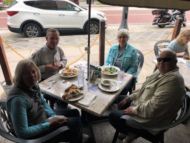 Enjoying lunch at Sanfords Hollerbachs Willow Tree Cafe