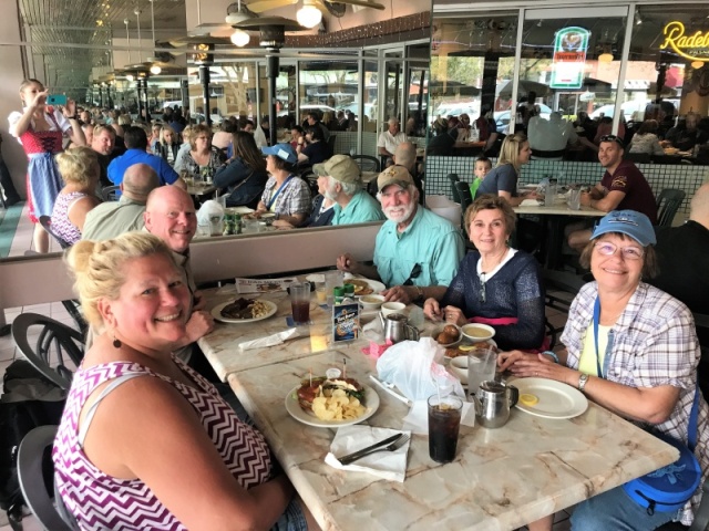 Enjoying lunch at Sanfords Hollerbachs Willow Tree Cafe