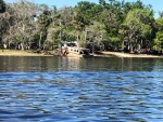 Sunk Houseboat along the River