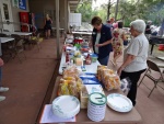 It takes these ladies to get the food set up.  Joyce is always in the lead.