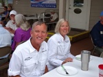 Cat O Mines crew John and Eileen, in uniform.  I guess that Dr. John didn't get enough of that during a military career...