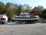 (Stanley-J) After a 19 hour trip home from St. Louis. I had to cut a tree  down to get the boat in the driveway...great planning