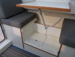 the leg is still original length and can be used in the original position, but we never do because we like the leg room. table still makes in to a bed easily.