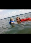 Anthony and Grandma floating in the Potomac.