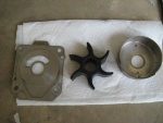 4 year old water pump impeller, wear plate and bottom plate