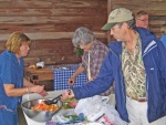 John checks out the food