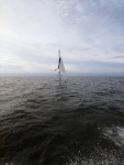 Glen,, sunken sail boat near by anchorage