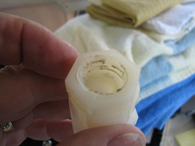 sealant in nylon female fitting threads