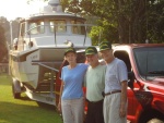 Marie, Charlie and Bob saying good bye