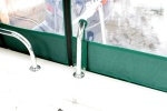 Clear vinyl fit around hand railings