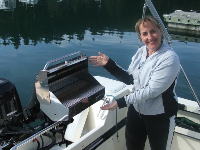 (c-dancer) Caryn showing off the new Magma Newport BBQ