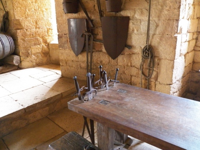 A kitchen table with a slot for your cutlery so that you can enjoy civilized dining.