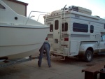 At home in Utah, hookup behind camper.