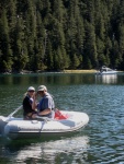 Rowing back to the boat after checking the beach for bear sign.