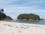 The north beach was littered with abalone shell.  I would rate the trail as a 