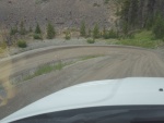 Switchback road to Bella Coola. Drive slowly and it's no problem.
