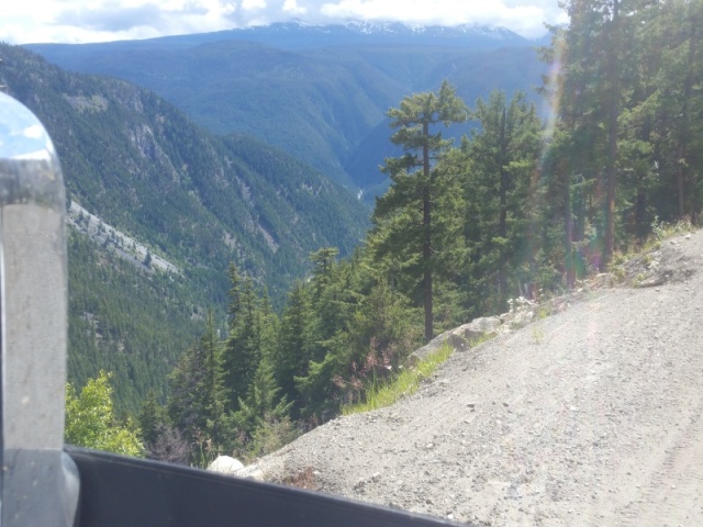 Bella Coola road. afraid of heights you might skip this one.